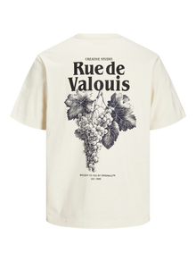 Jack & Jones Plus Size Camiseta Impresión posterior -Antique White - 12278570