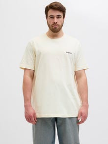 Jack & Jones Plus Size Camiseta Impresión posterior -Antique White - 12278570