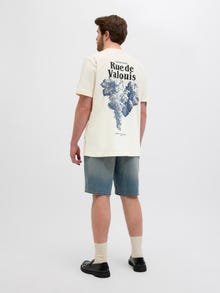 Jack & Jones Plus Size Camiseta Impresión posterior -Antique White - 12278570