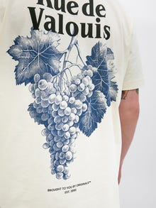 Jack & Jones Plus Size Camiseta Impresión posterior -Antique White - 12278570