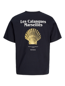 Jack & Jones Plus Size Baktryck T-shirt -Black - 12278570
