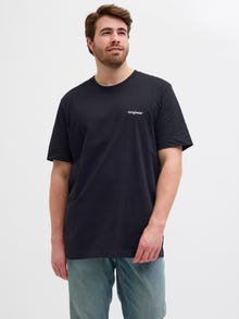 Jack & Jones Plus Size Baktryck T-shirt -Black - 12278570