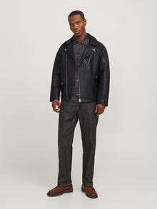 Jack & Jones Chaqueta de cuero -Black - 12278574