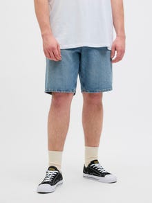 Jack & Jones Plius Laisvas kirpimas Džinsiniai šortai -Blue Denim - 12278604