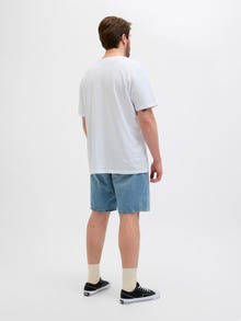 Jack & Jones Plius Laisvas kirpimas Džinsiniai šortai -Blue Denim - 12278604