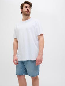 Jack & Jones Plius Laisvas kirpimas Džinsiniai šortai -Blue Denim - 12278604