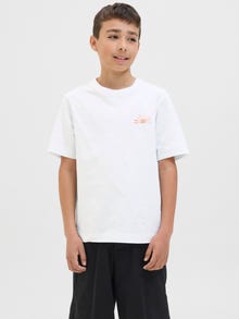 Jack & Jones Koszulki z nadrukiem T-shirt Junior -Bright White - 12278649