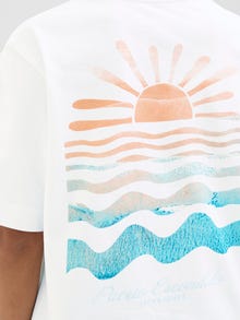 Jack & Jones Koszulki z nadrukiem T-shirt Junior -Bright White - 12278649