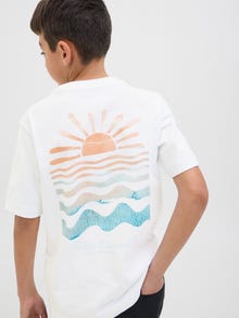 Jack & Jones Koszulki z nadrukiem T-shirt Junior -Bright White - 12278649