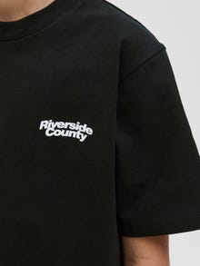 Jack & Jones Spausdintas raštas Marškinėliai Jaunimui -Black - 12278661