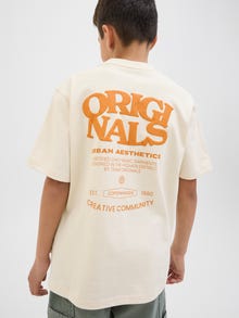 Jack & Jones Apdrukāts T-krekls JUNIOR -Ecru - 12278676