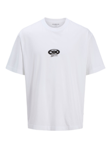 Jack & Jones Spausdintas raštas Marškinėliai Jaunimui -Bright White - 12278690