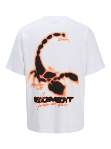 Jack & Jones Spausdintas raštas Marškinėliai Jaunimui -Bright White - 12278690