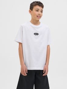 Jack & Jones Spausdintas raštas Marškinėliai Jaunimui -Bright White - 12278690