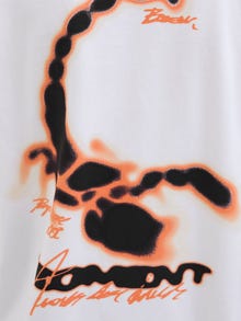 Jack & Jones Spausdintas raštas Marškinėliai Jaunimui -Bright White - 12278690