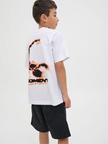 Jack & Jones Spausdintas raštas Marškinėliai Jaunimui -Bright White - 12278690