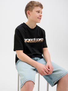 Jack & Jones Printed T-shirt Junior -Black - 12278702