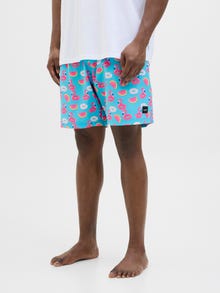 Jack & Jones Plius Klasikinis kirpimas Maudymosi šortai -Scuba Blue - 12278713