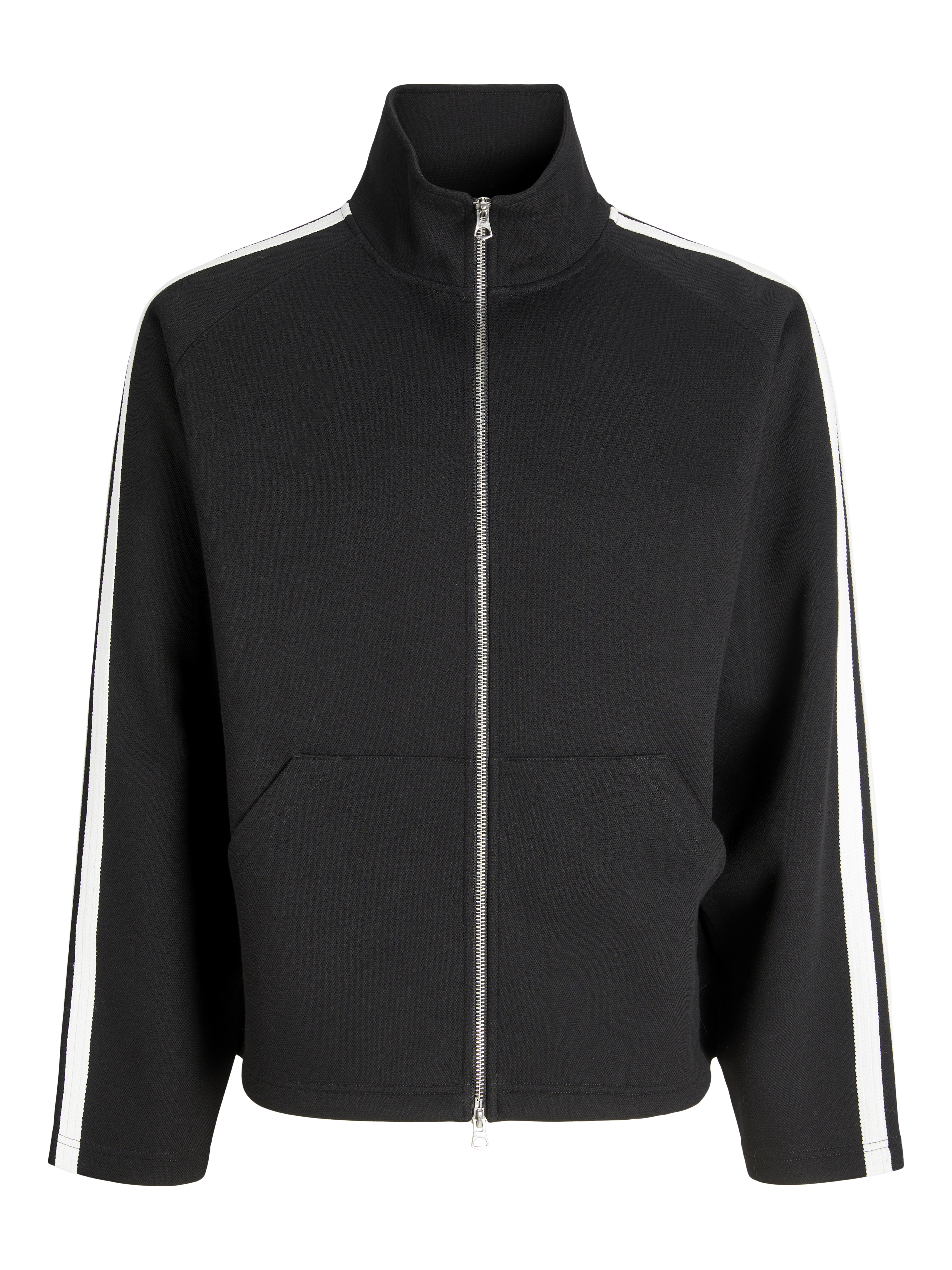 Thumbnail - Gestreift Sweatshirt Mit Reißverschluss