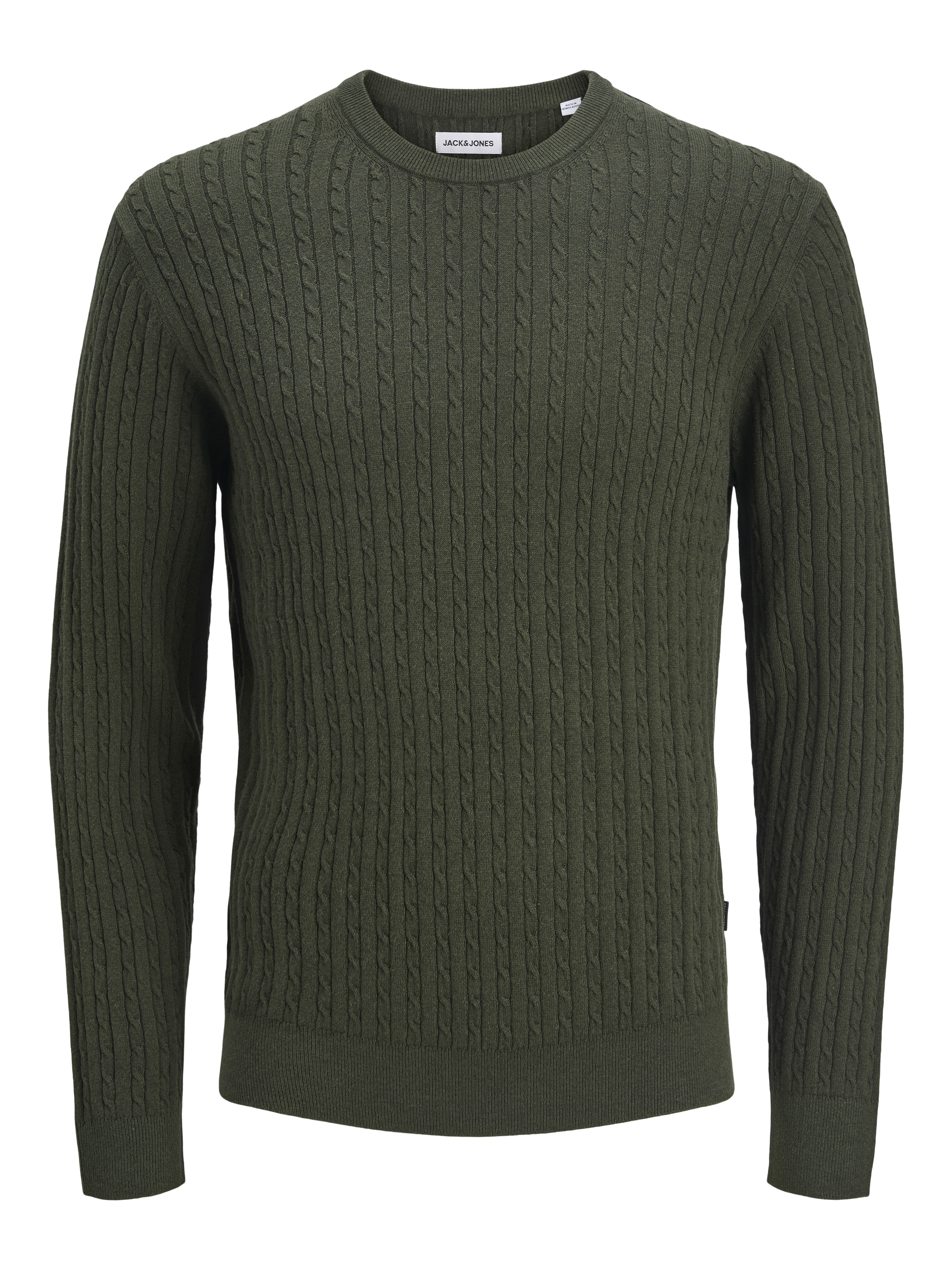 Einfarbig Strickpullover