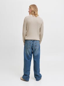 Jack & Jones Einfarbig Strickpullover -Oatmeal - 12278785
