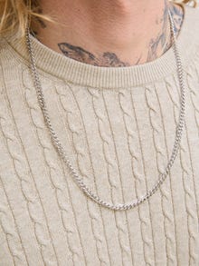 Jack & Jones Effen Gebreide pullover -Oatmeal - 12278785