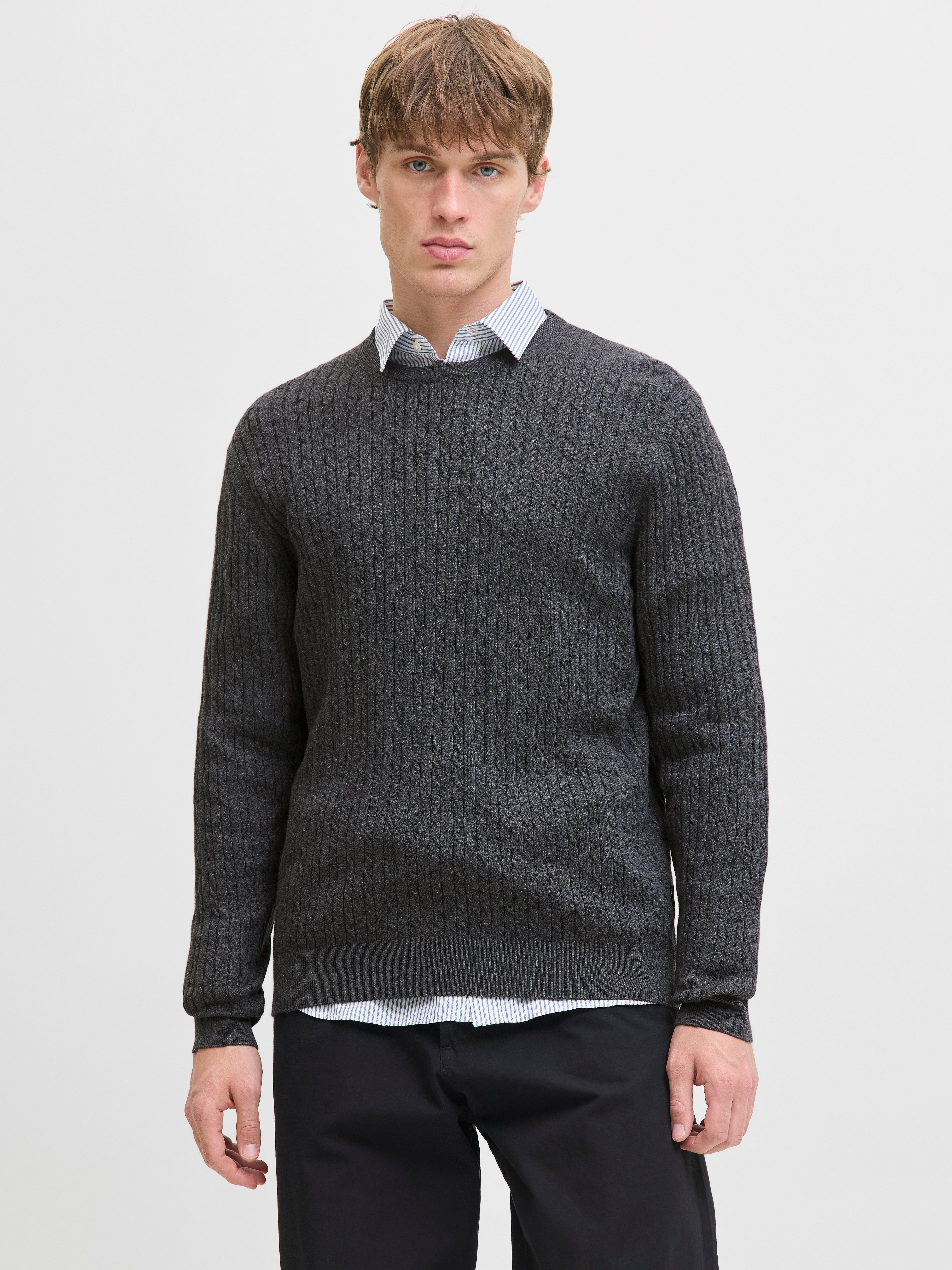 Thumbnail - Einfarbig Strickpullover
