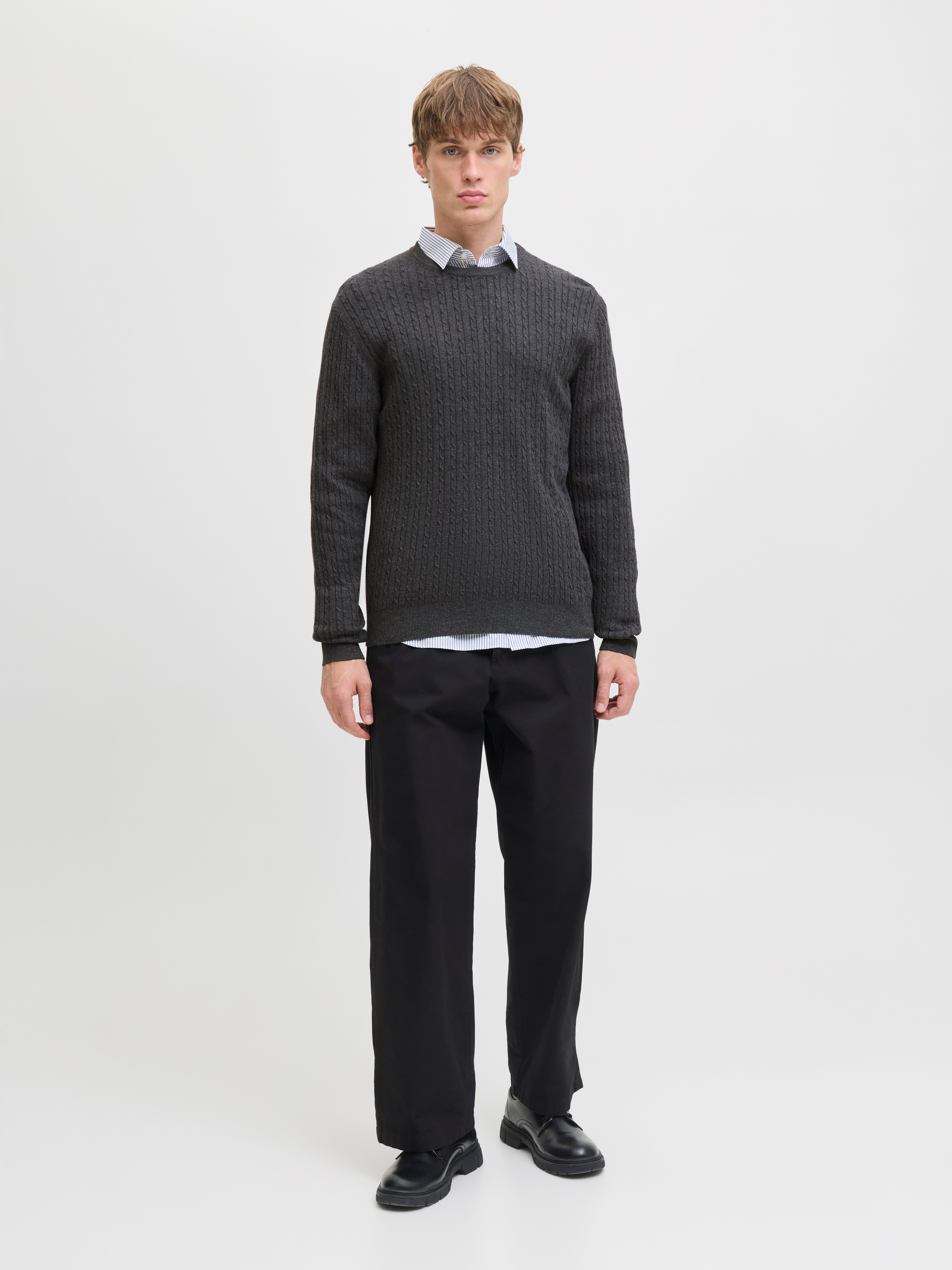 Thumbnail - Einfarbig Strickpullover