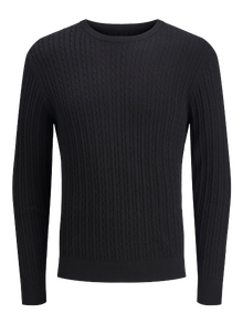 Jack & Jones Einfarbig Strickpullover -Black - 12278785