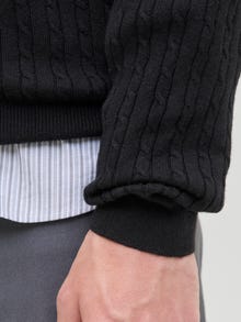 Jack & Jones Ensfarvet Striktrøje -Black - 12278785
