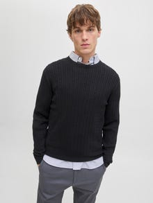 Jack & Jones Einfarbig Strickpullover -Black - 12278785
