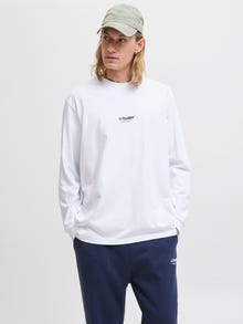 Jack & Jones Longsleeved T-shirt -White - 12278788