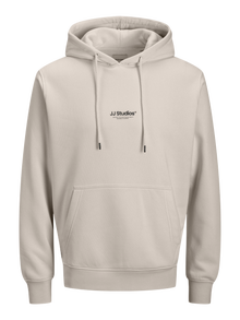 Jack & Jones Gedrukt Hoodie -Moonbeam - 12278789