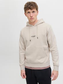 Jack & Jones Bedrukt Hoodie -Moonbeam - 12278789