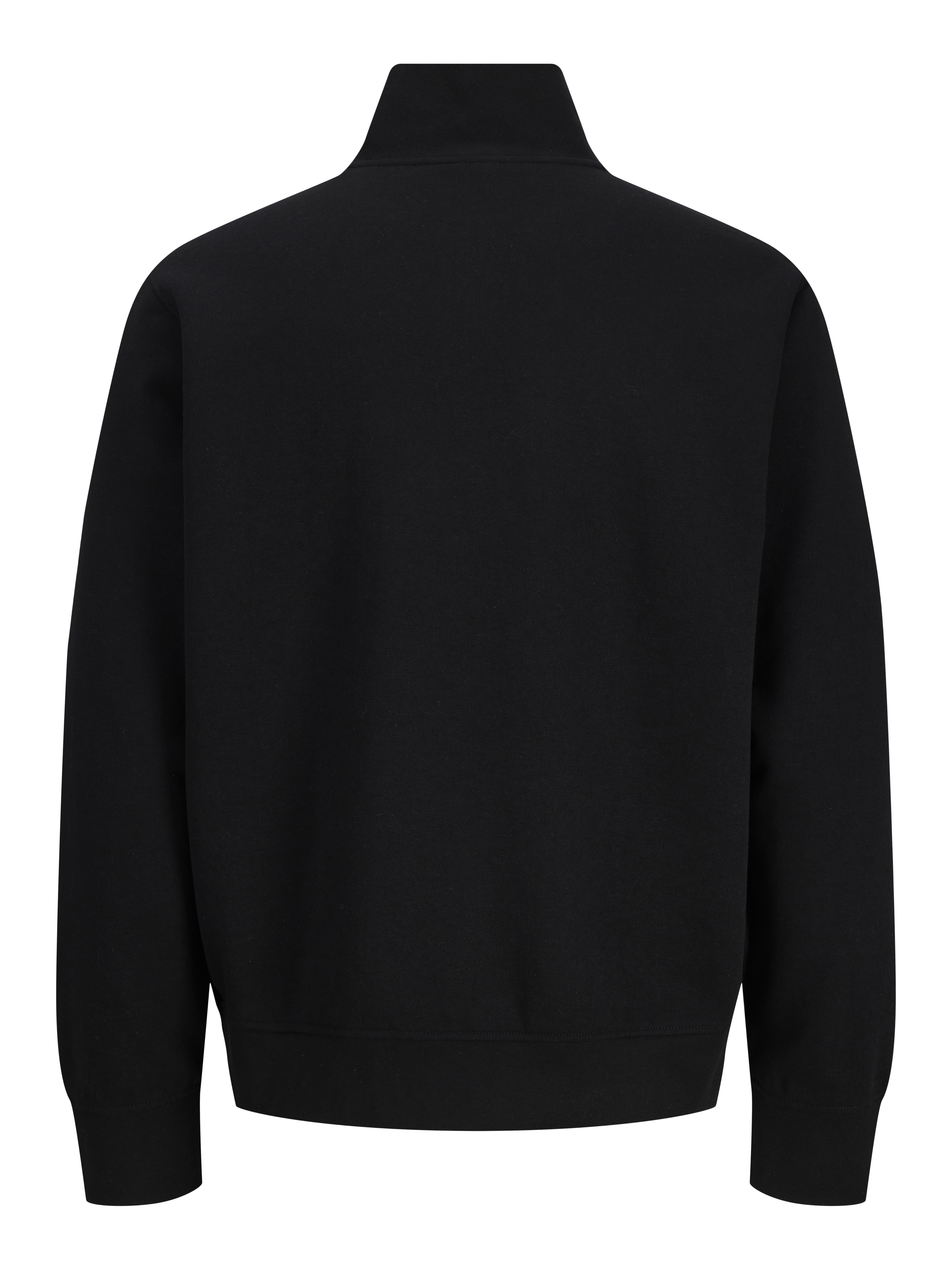 Printed Half zip Sweatshirt | Black | Jack & Jones®