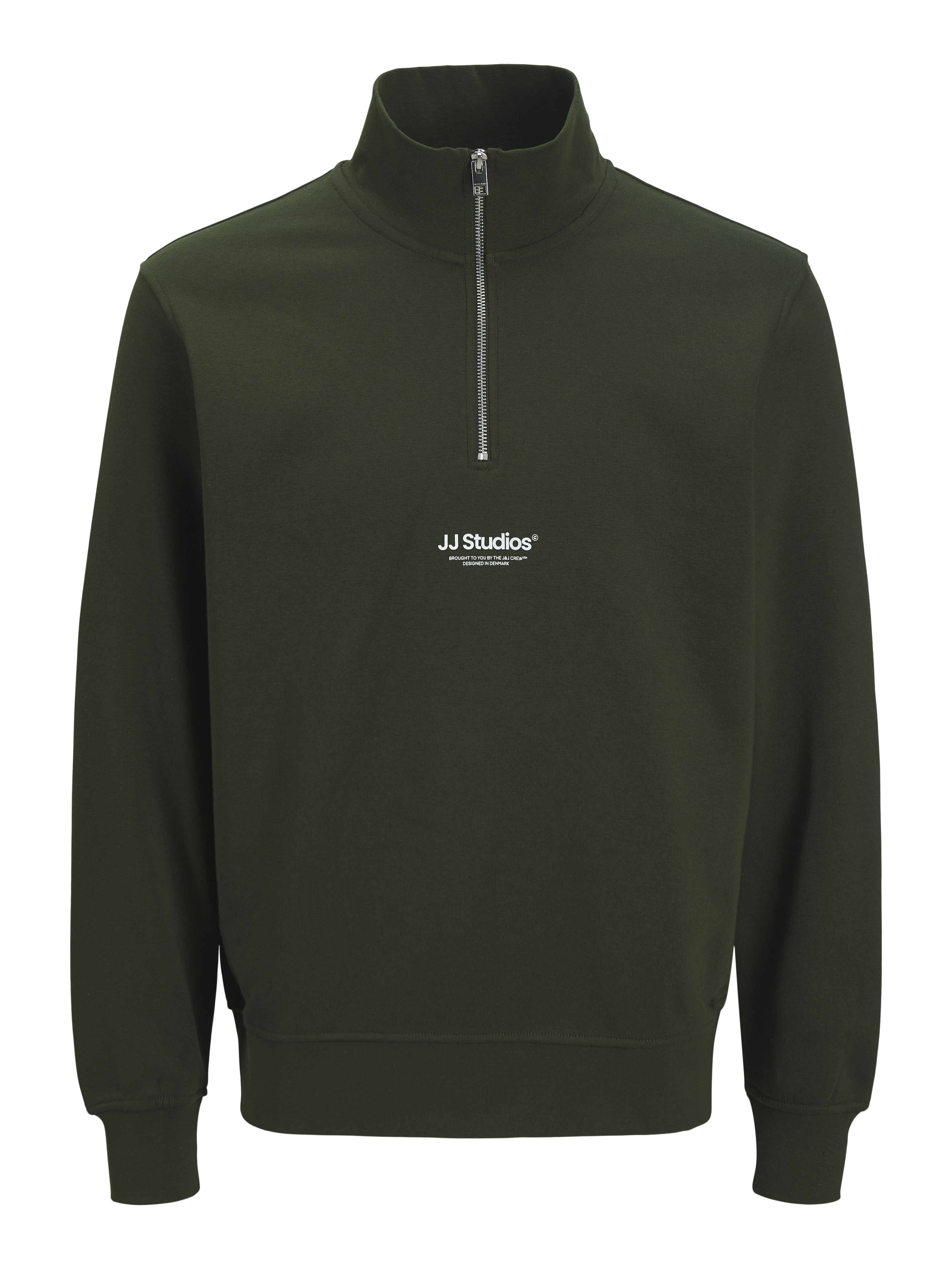 Thumbnail - Gedruckt Sweatshirt Mit Halbem Reißverschluss