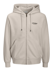 Jack & Jones Gedrukt Hoodie -Moonbeam - 12278794