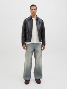 Jack & Jones Vienspalvis Megztas polo -Cloud Dancer - 12278815
