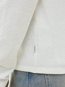 Jack & Jones Vienspalvis Megztas polo -Cloud Dancer - 12278815