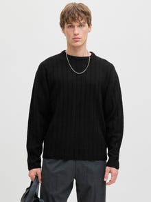 Jack & Jones Relaxed Fit Crew neck Pullover -Black - 12278903
