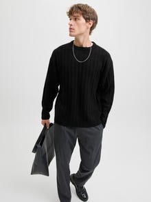 Jack & Jones Sweter wkładany przez głowę -Black - 12278903