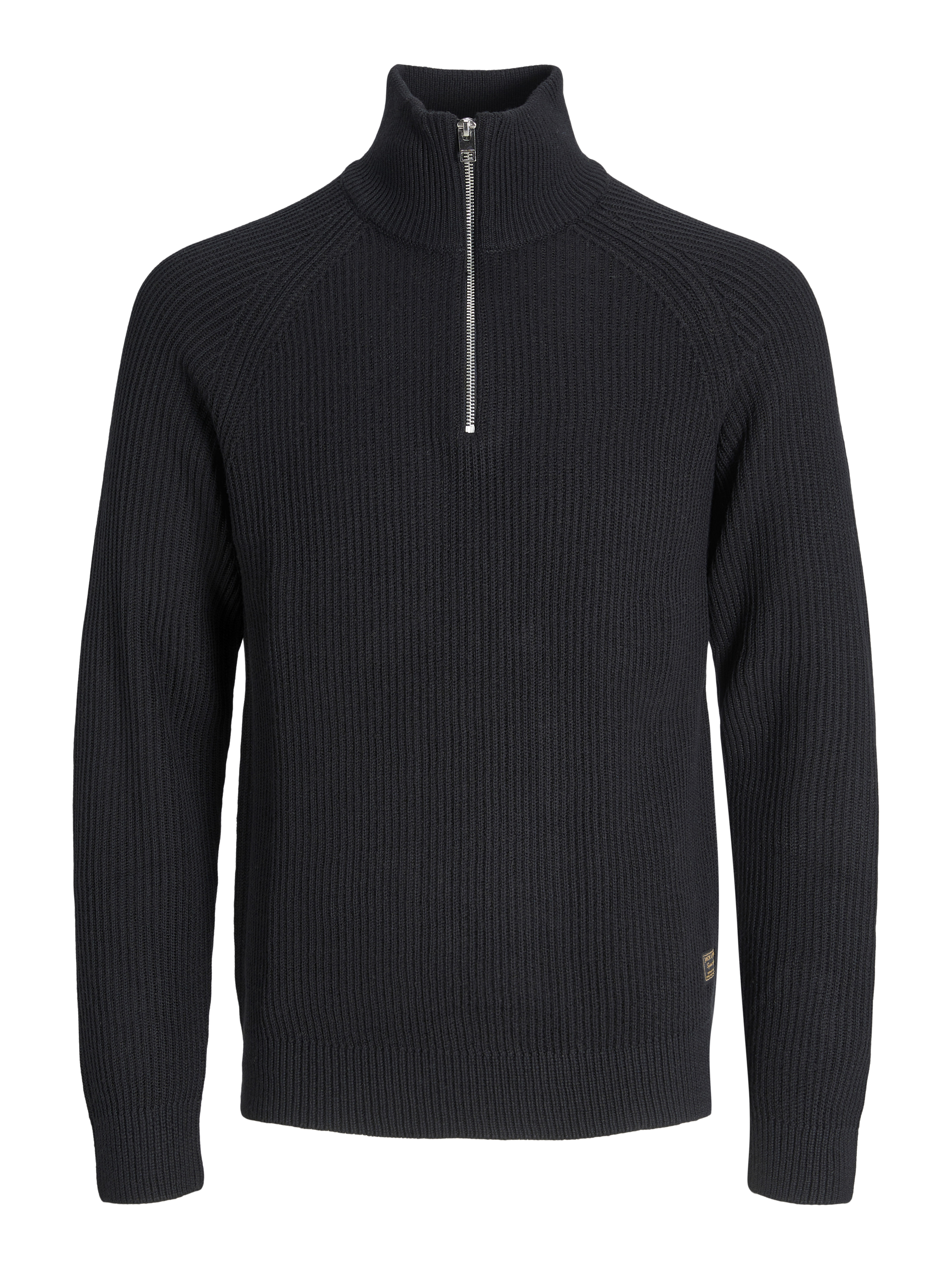 Thumbnail - Einfarbig Sweatshirt Mit Halbem Reißverschluss