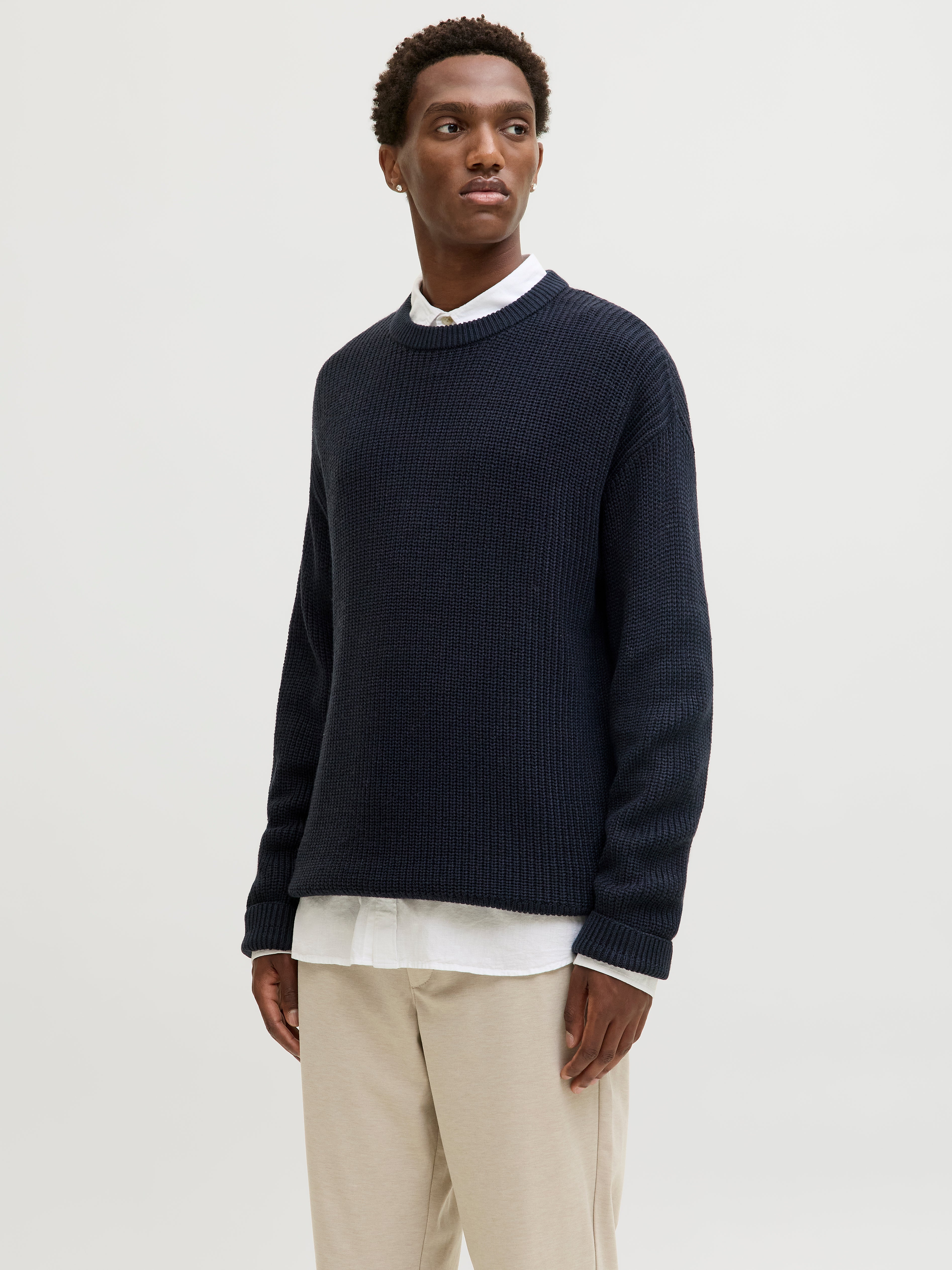 Thumbnail - Einfarbig Strickpullover