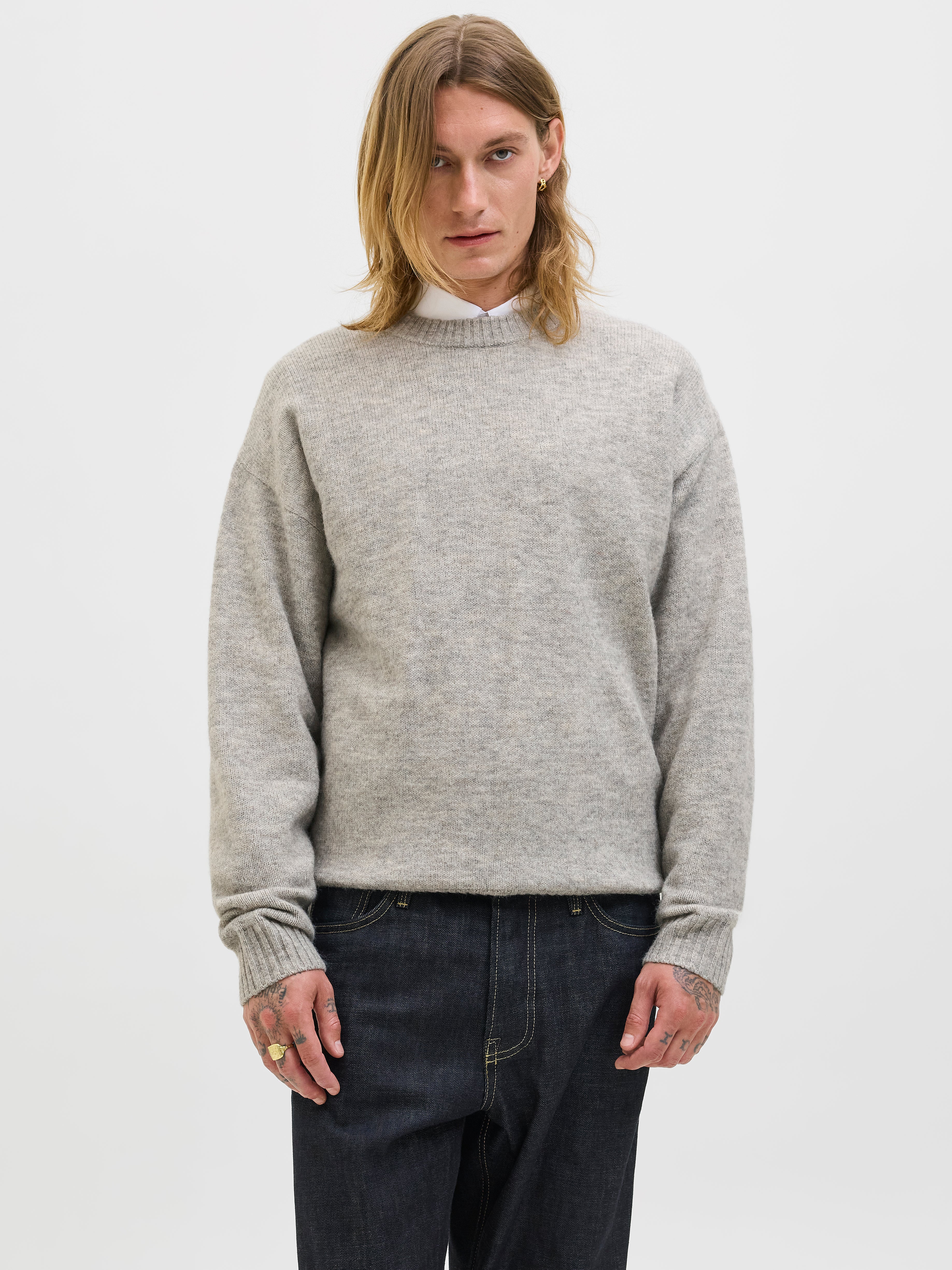 Thumbnail - Einfarbig Strickpullover
