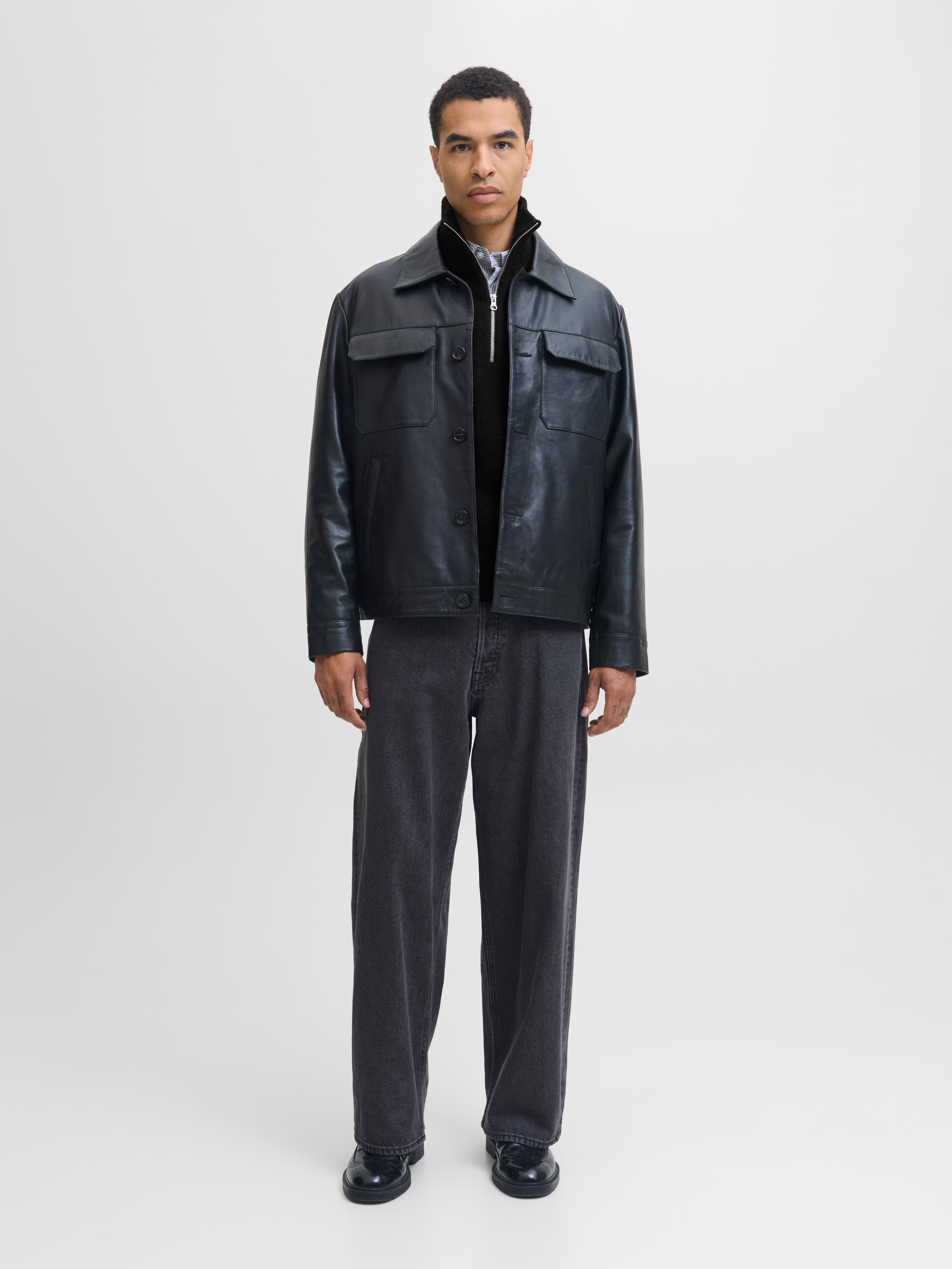 Thumbnail - Einfarbig Sweatshirt Mit Halbem Reißverschluss