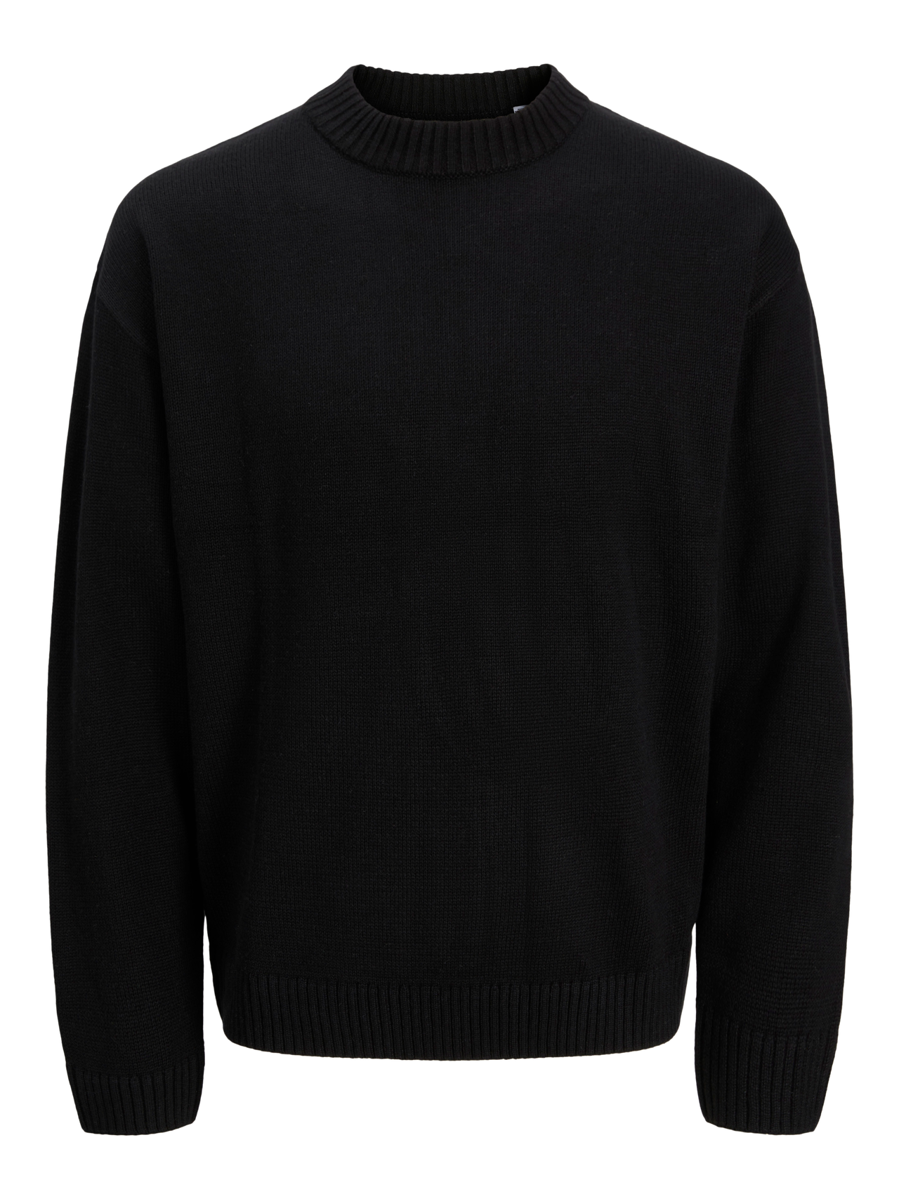 Relaxed Fit Crew neck Set in sleeves Pullover | Black | Jack & Jones® Relaxed Fit Crew neck Set in sleeves Pullover | Black | Jack & Jones®