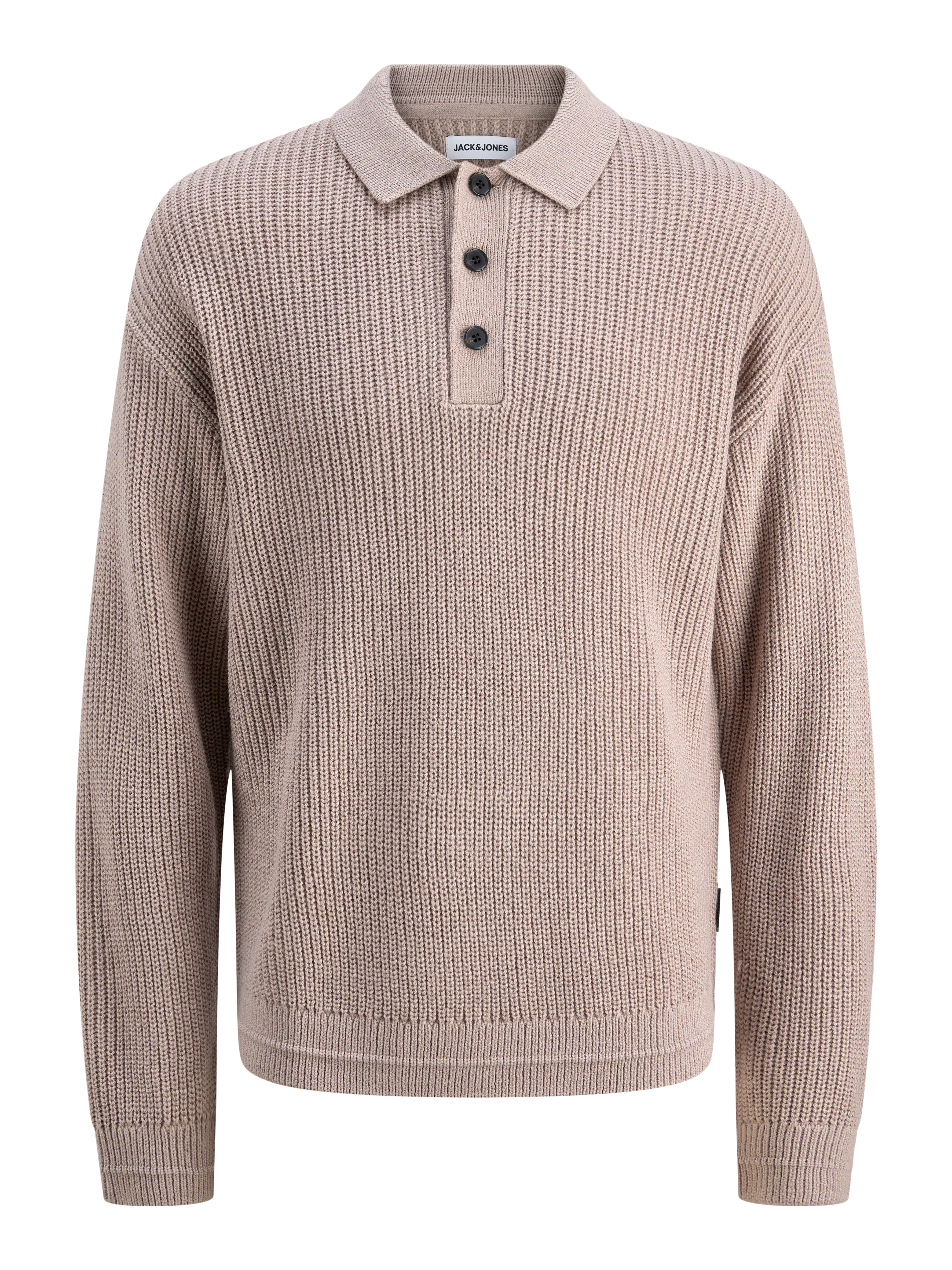 Thumbnail - Einfarbig Gestricktes Polo