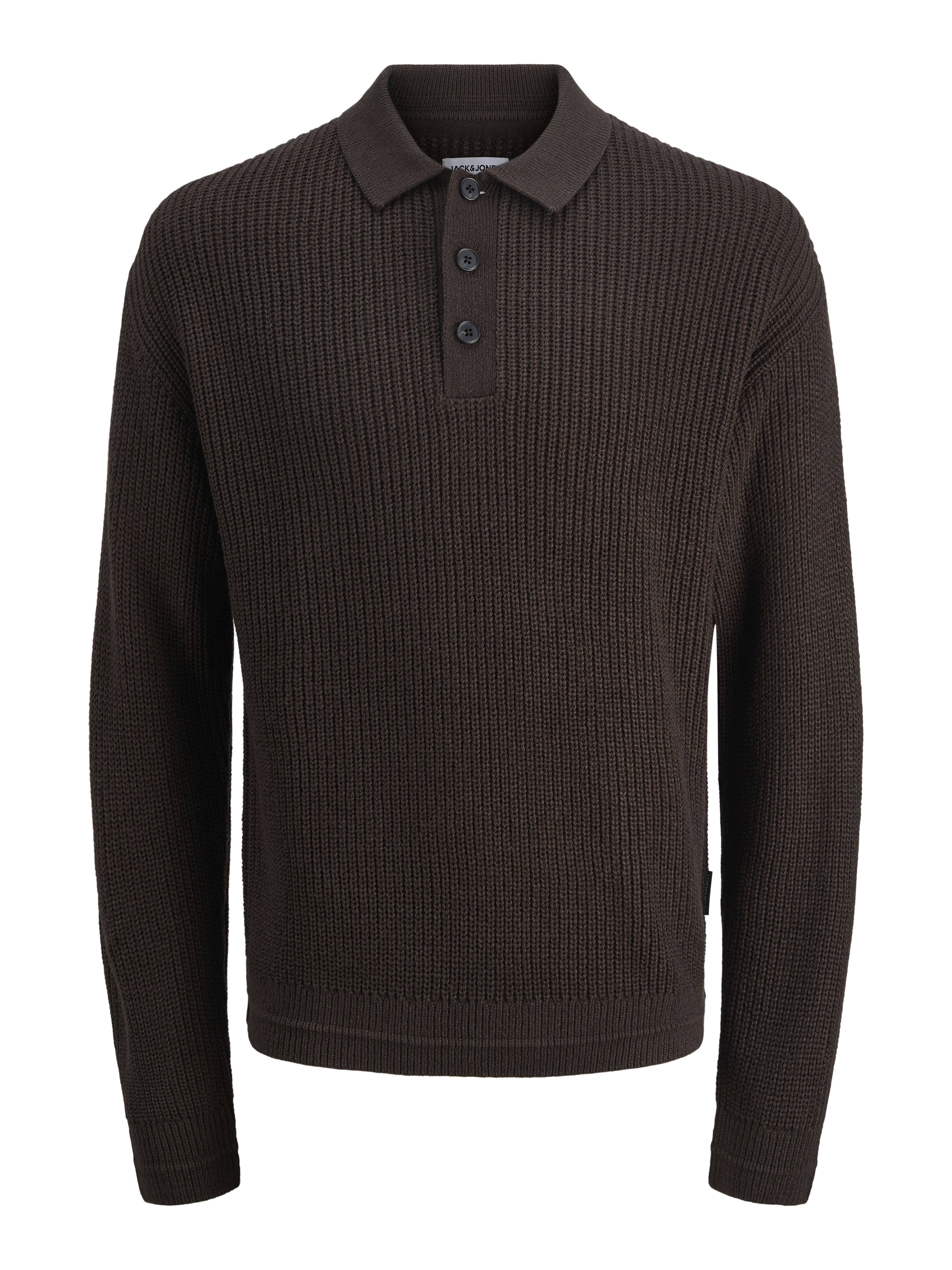 Thumbnail - Einfarbig Gestricktes Polo