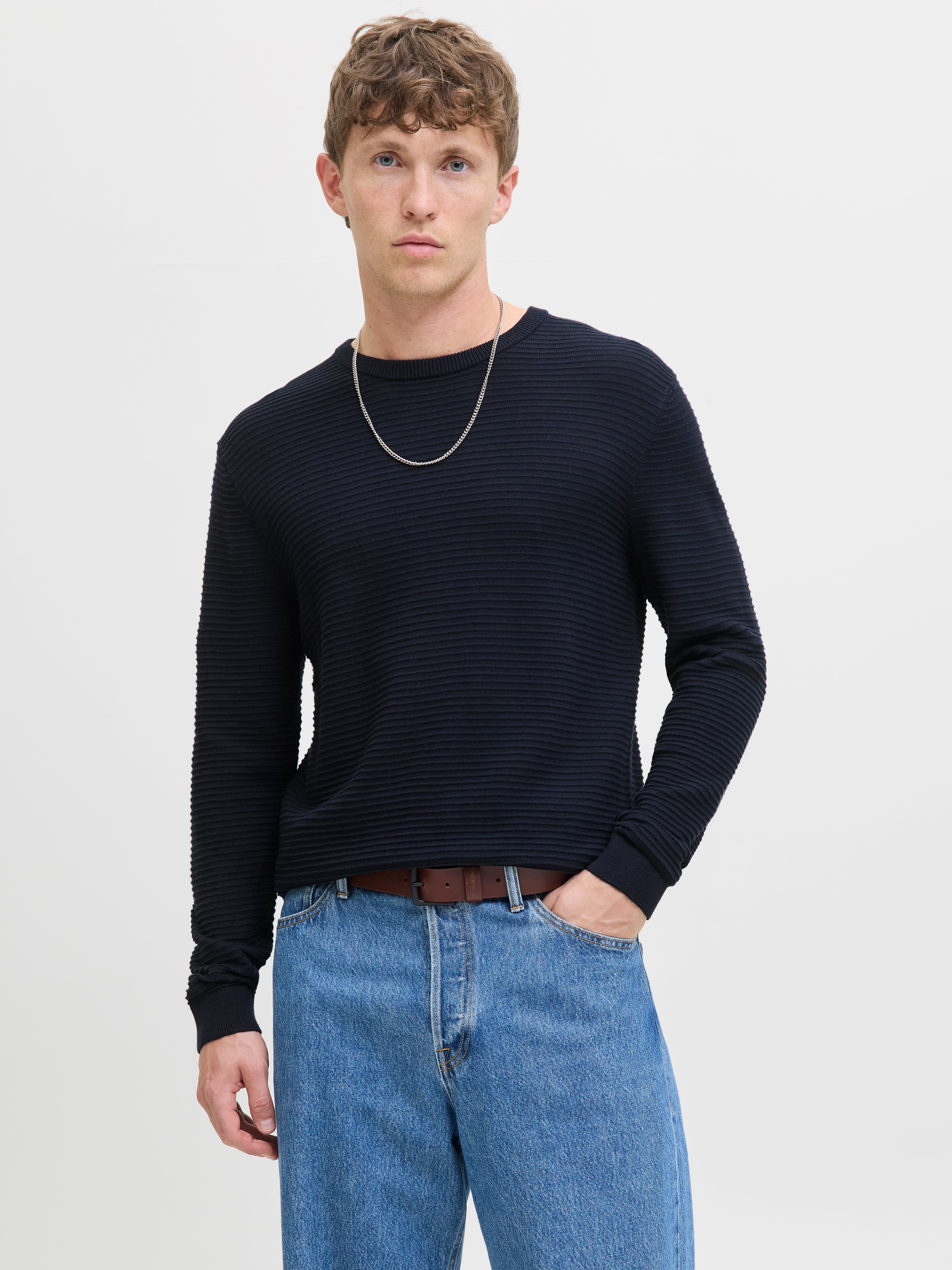 Thumbnail - Einfarbig Strickpullover