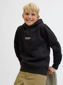 Jack & Jones Felpa con cappuccio Stampato Junior -Black - 12279109